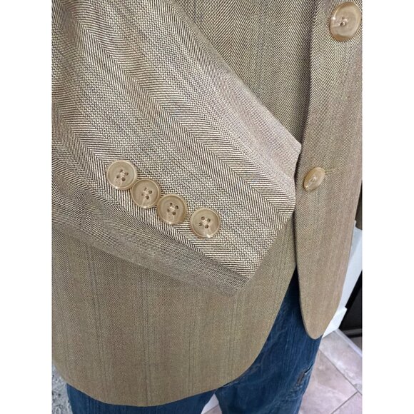 Ralph Lauren Men’s Silk / Wool Herringbone Blazer Sport Coat Size 42 S - Picture 5 of 11